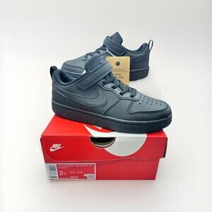 Nike Court Borough Low Recraft Big Kids' Youth Black Sneakers Shoes | Size 2Y